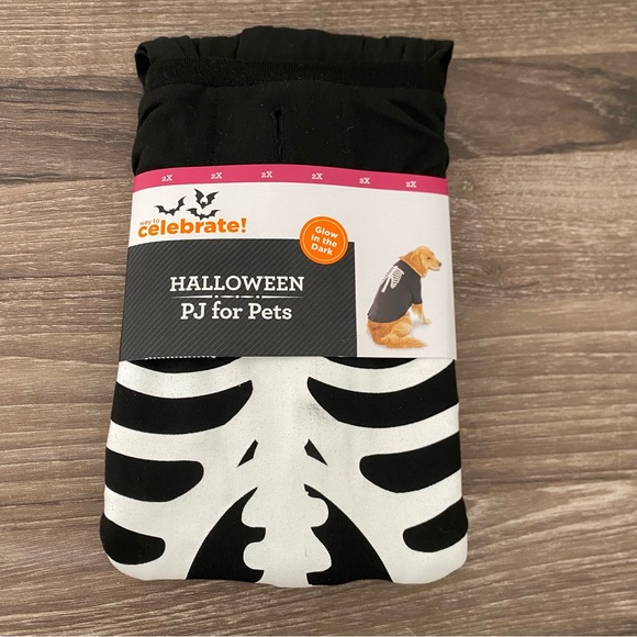 Way To Celebrate Other - Way To Celebrate Halloween Skeleton Pet Pajamas Glow in‎ the Dark Size 2X
